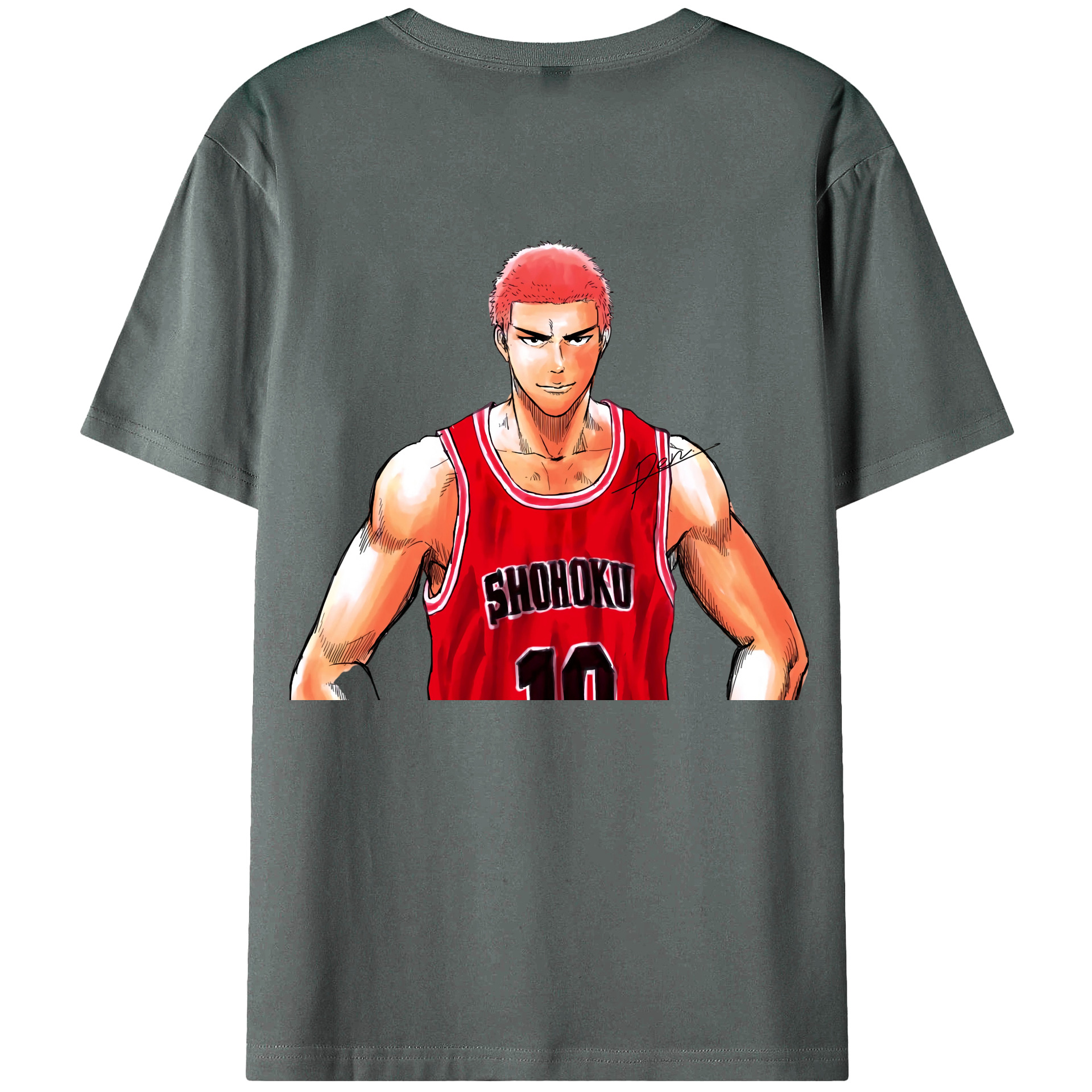 （画像用） SLAM DUNK／スラムダンク 綿100％ メンズ半袖Tシャツ（バックプリント） 通気性